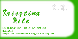 krisztina mile business card